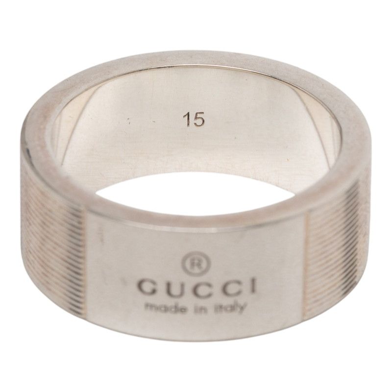Gucci Logo Ring Silver