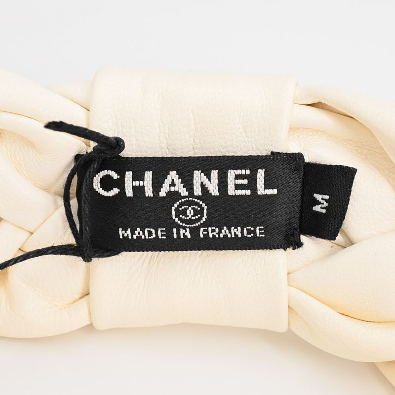 Chanel Headband Lambskin White