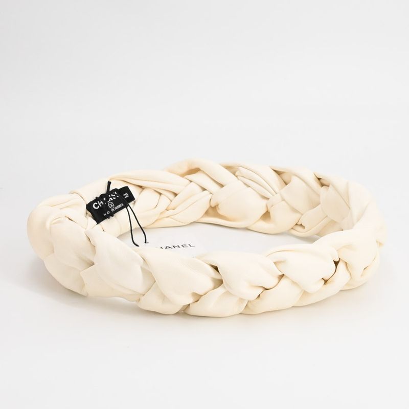 Chanel Headband Lambskin White