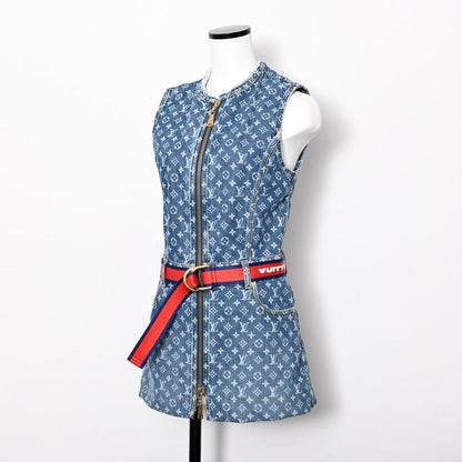 Louis Vuitton Monogram Dress Denim Blue