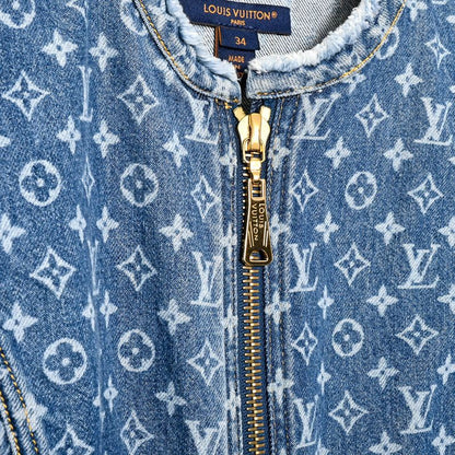 Louis Vuitton Monogram Dress Denim Blue