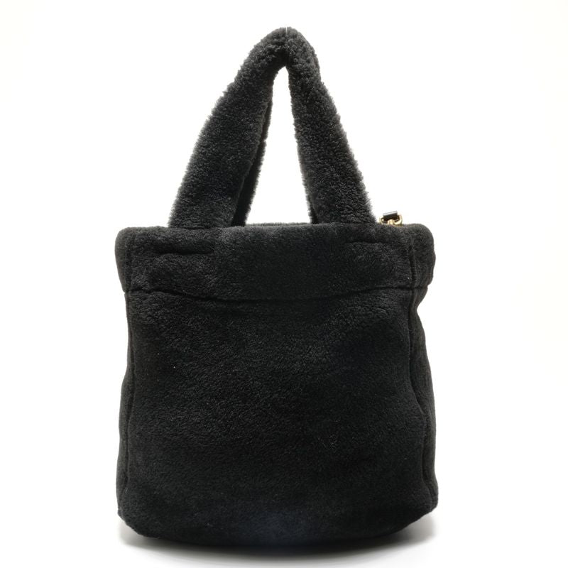 Prada Handbag Shearling Logo 2-Way