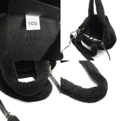 Prada Handbag Shearling Logo 2-Way