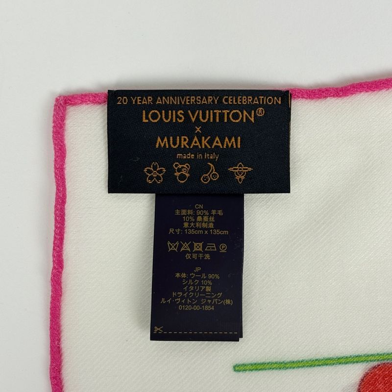 Louis Vuitton LV Tm Shawl Takashi Murakami Super Flat Monogram Multiflower