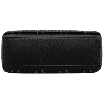 Dior Cannage Mini 2-Way Shoulder Bag Satin Black