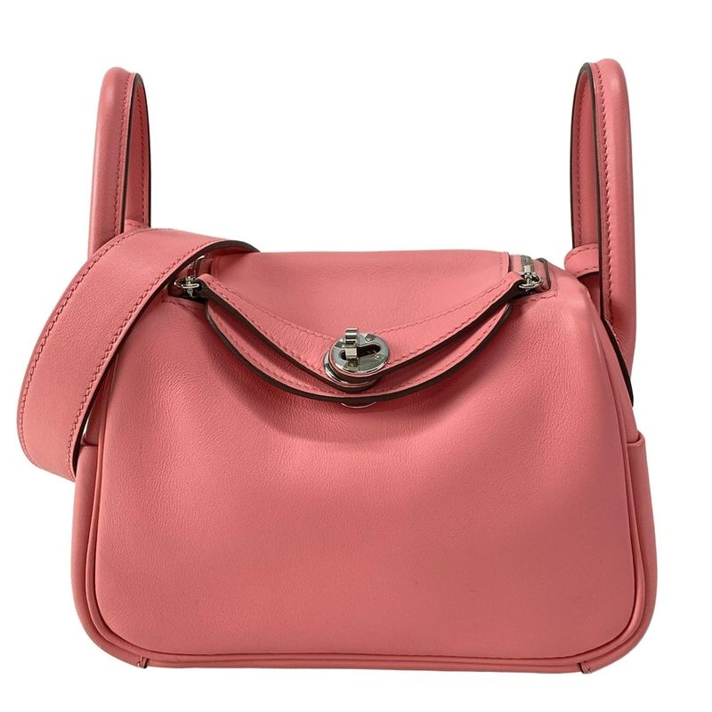 Hermes Shoulder Bag Lindy Mini Roseuete Silver