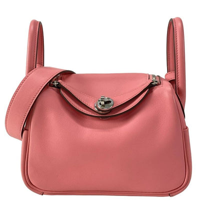 Hermes Shoulder Bag Lindy Mini Roseuete Silver