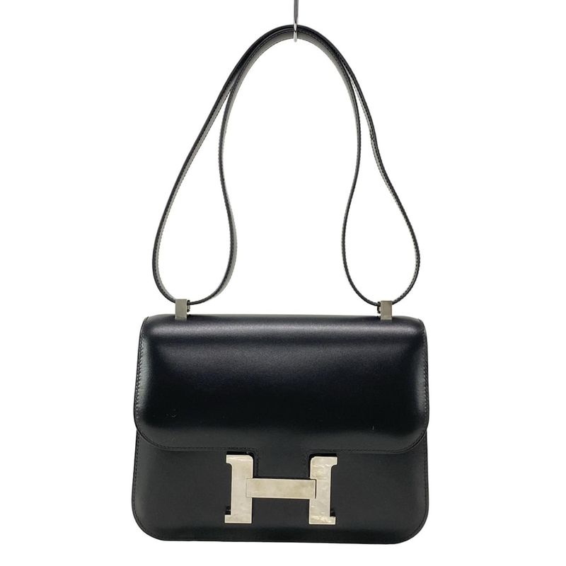 Hermes Shoulder Bag Constance 24 Miroir Black Silver