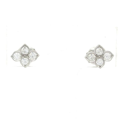 Cartier Earrings Hindu 18K White Gold Diamond Total Diamonds