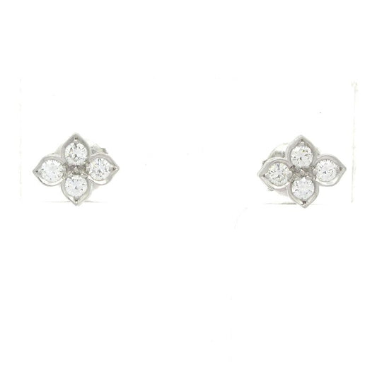 Cartier Earrings Hindu 18K White Gold Diamond Total Diamonds