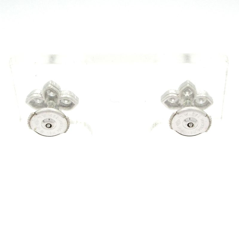 Cartier Earrings Hindu 18K White Gold Diamond Total Diamonds