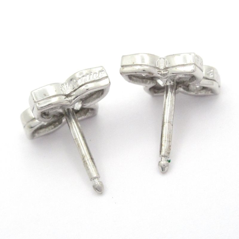 Cartier Earrings Hindu 18K White Gold Diamond Total Diamonds