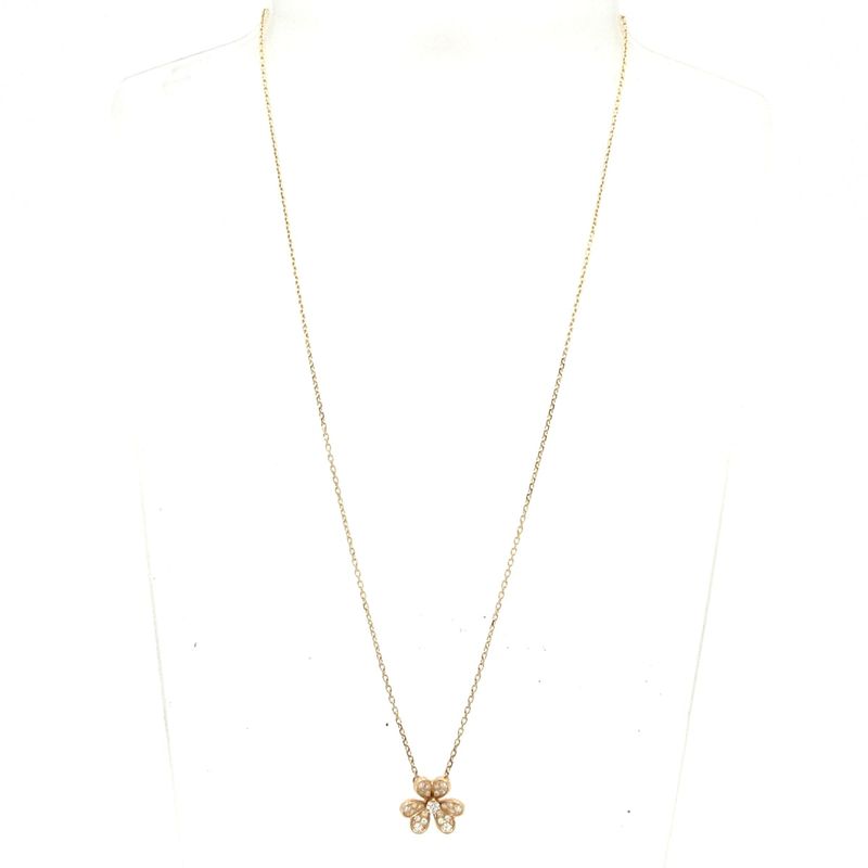 Van Cleef & Arpels Necklace Frivole Pendant Mini Model 18K Pink Gold