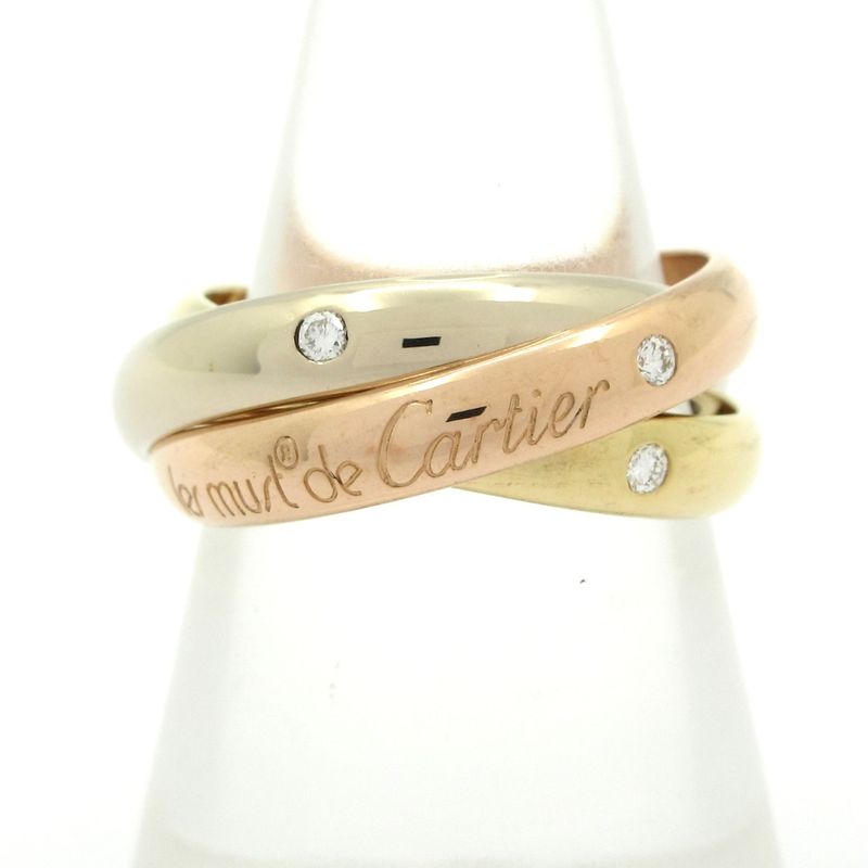 Cartier 52 Trinity 18K Three Color Diamond