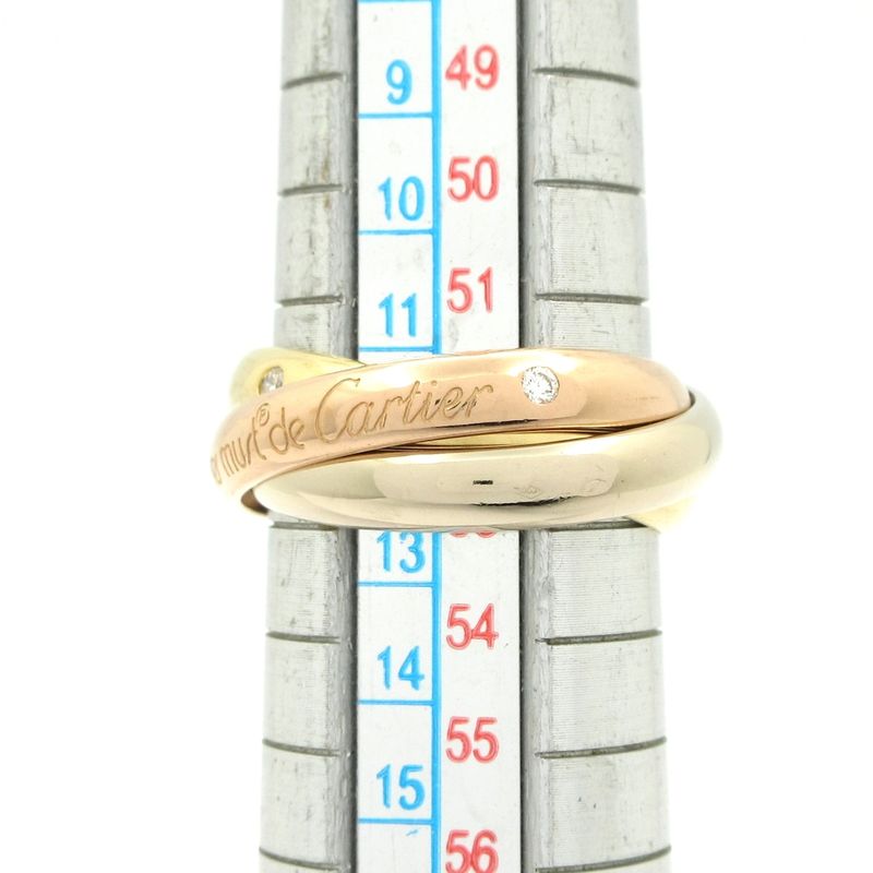 Cartier 52 Trinity 18K Three Color Diamond