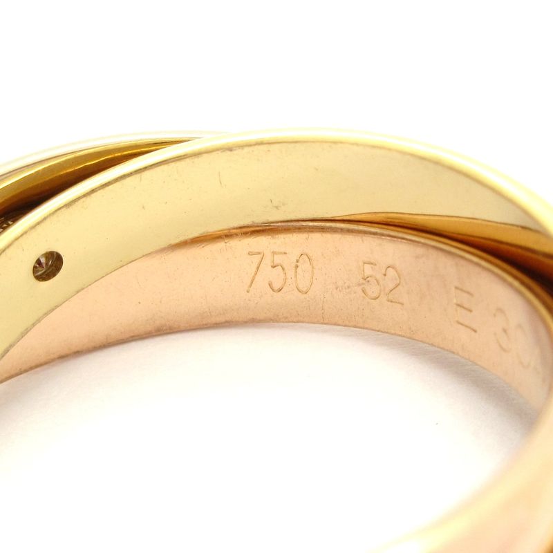 Cartier 52 Trinity 18K Three Color Diamond