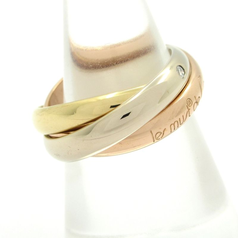 Cartier 52 Trinity 18K Three Color Diamond