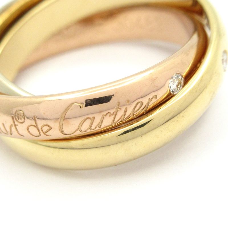 Cartier 52 Trinity 18K Three Color Diamond
