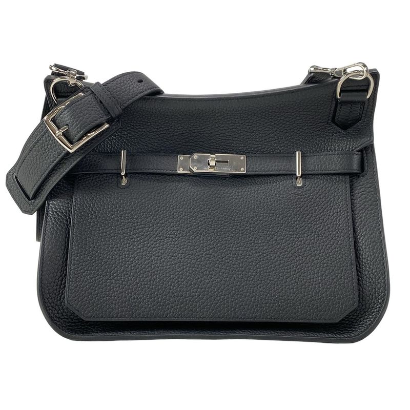 Hermes Shoulder Bag Gipsiere 28 Black Silver
