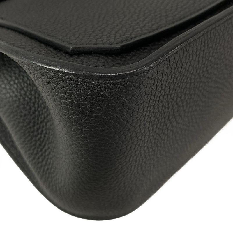 Hermes Shoulder Bag Gipsiere 28 Black Silver