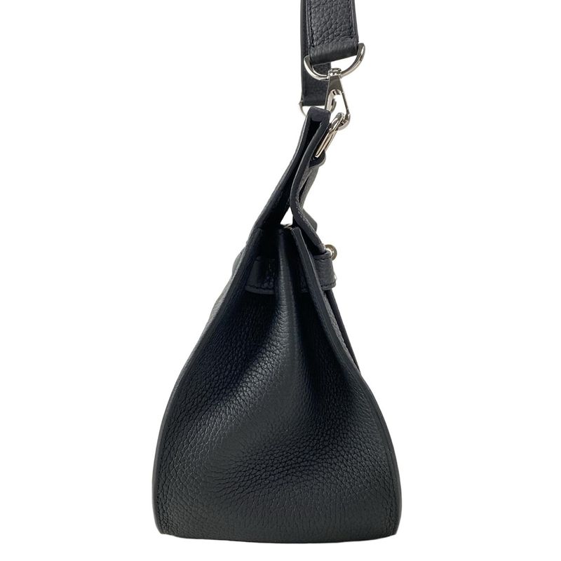 Hermes Shoulder Bag Gipsiere 28 Black Silver