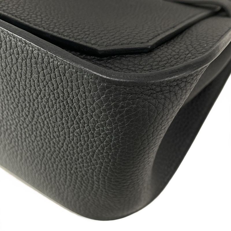 Hermes Shoulder Bag Gipsiere 28 Black Silver