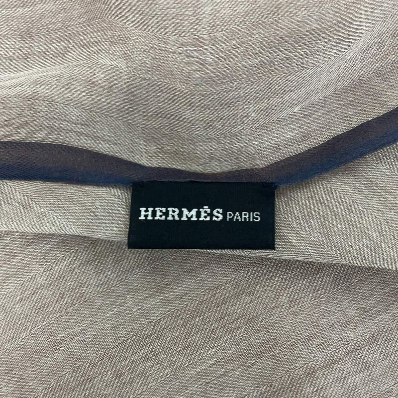 Hermes Shawl Light Gray Naoshima Cotton