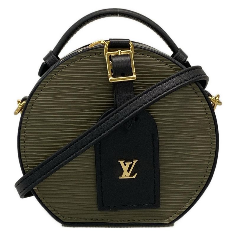 Louis Vuitton Shoulder Bag Epi Mini Boite Chapeau Khaki Black