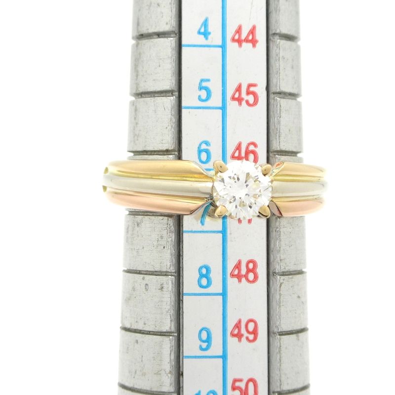 Cartier Ring Trinity Solitaire 18K Three Color Diamond