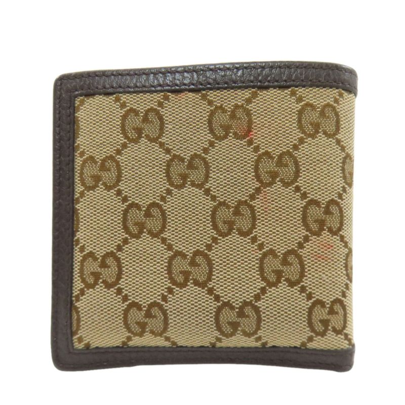 Gucci GG Bifold Wallet Canvas Leather
