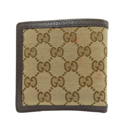 Gucci GG Bifold Wallet Canvas Leather