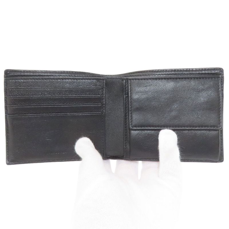 Balenciaga Logo Bifold Wallet Leather
