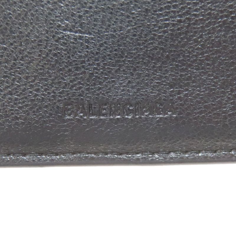 Balenciaga Logo Bifold Wallet Leather