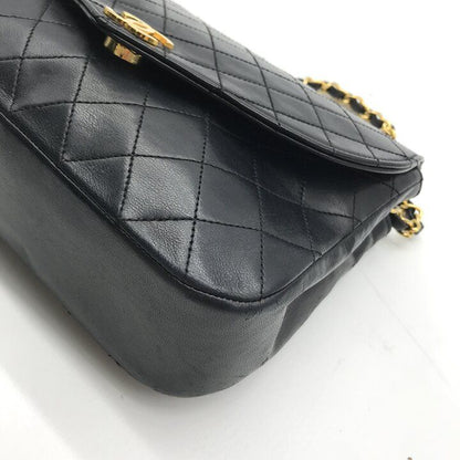 Chanel CC Logo Quilted Push Lock Chain Shoulder Bag Black