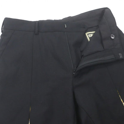 Fendi Wool Pants Trousers Black 46