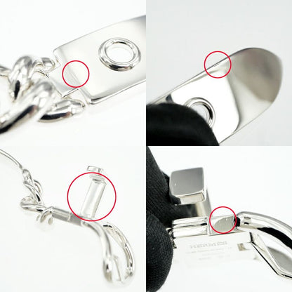 Hermes Bracelet Book le Series Inflexible GM 17 Silver
