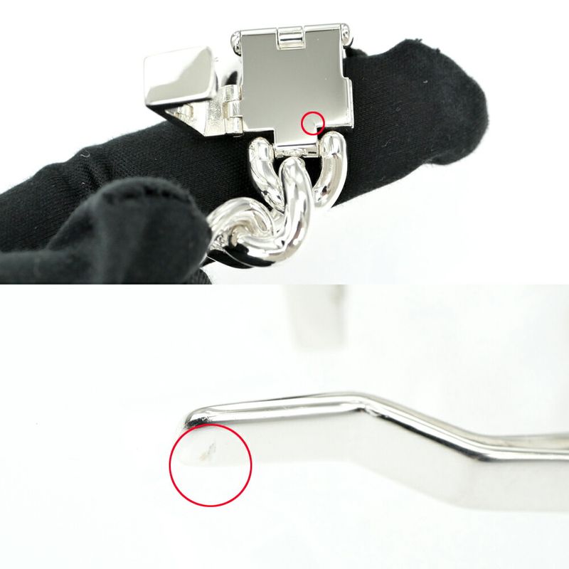 Hermes Bracelet Book le Series Inflexible GM 17 Silver