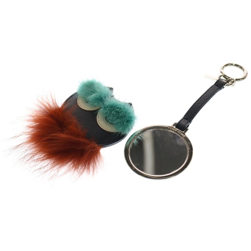 Fendi Monster Star Mirror Charm Key Ring Multi