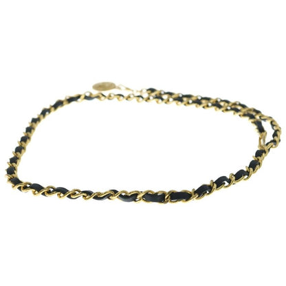 Chanel Quilted CC Logo Chain Belt Black Gold