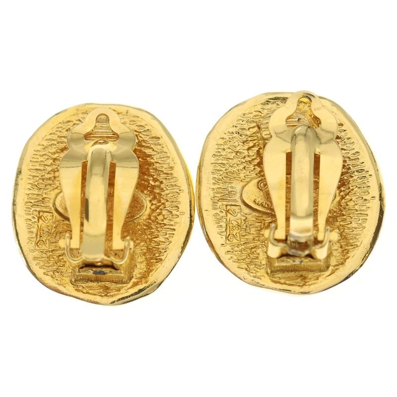 Chanel Logo Play Toy Ring Gold Earrings