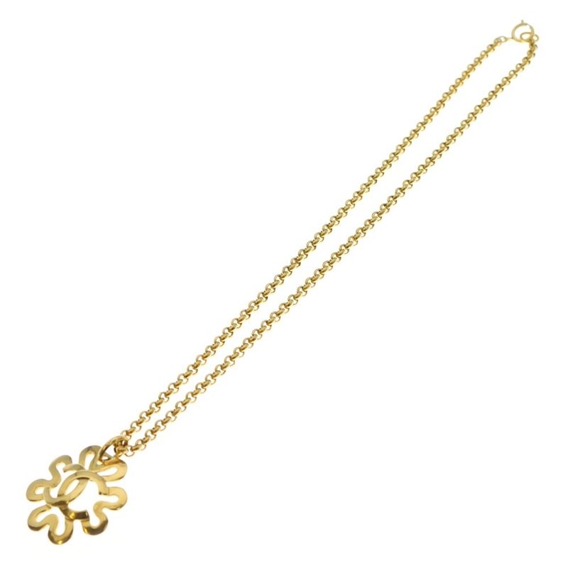 Chanel CC Logo Chain Necklace Gold