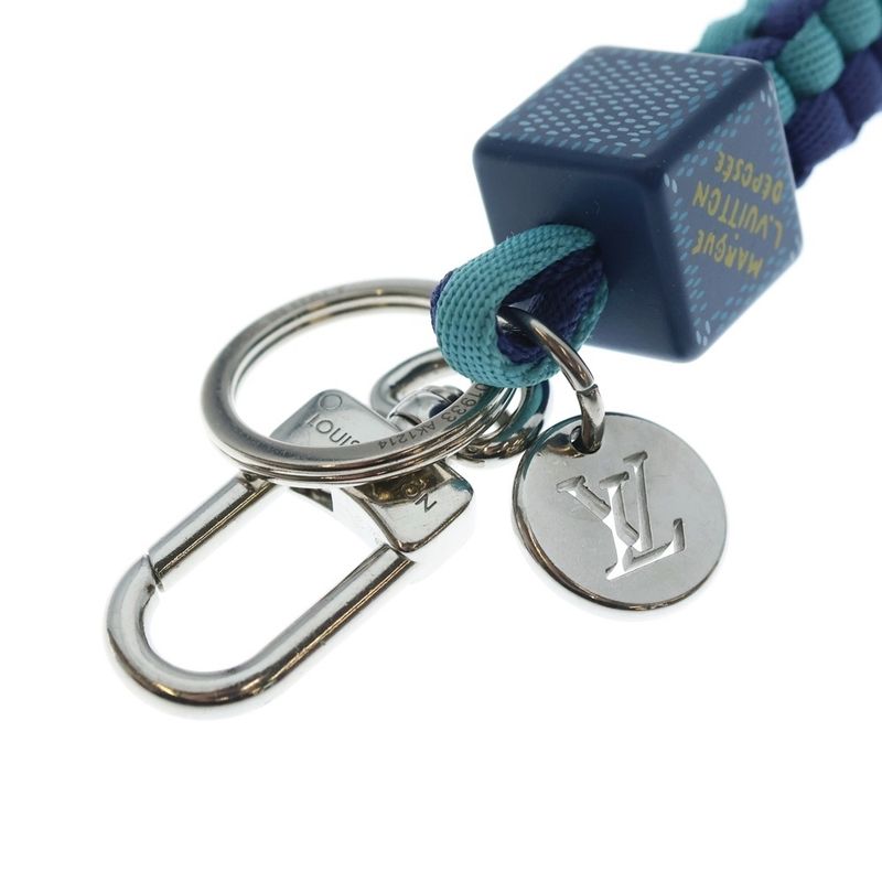 Louis Vuitton Key Ring Key Holder Damier Play Blue