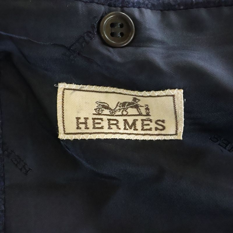 Hermes Step Back Cashmere Terrace Jacket Navy