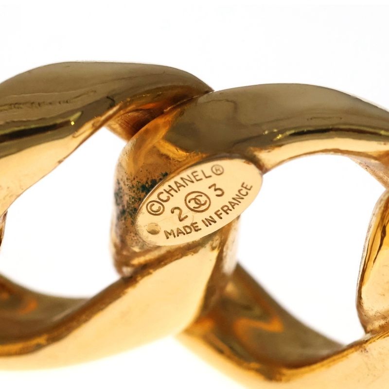 Chanel Chain Bangle Calf Bracelet Gold