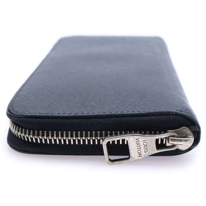 Louis Vuitton Zippy Wallet Vertical Taiga Noir Black Round