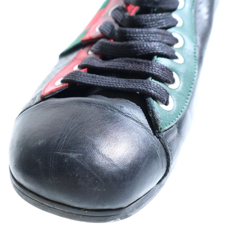 Gucci Sherry Line Leather Low Cut Sneakers Black