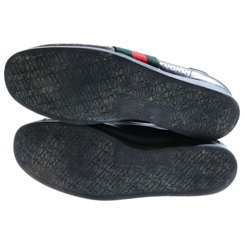 Gucci Sherry Line Leather Low Cut Sneakers Black
