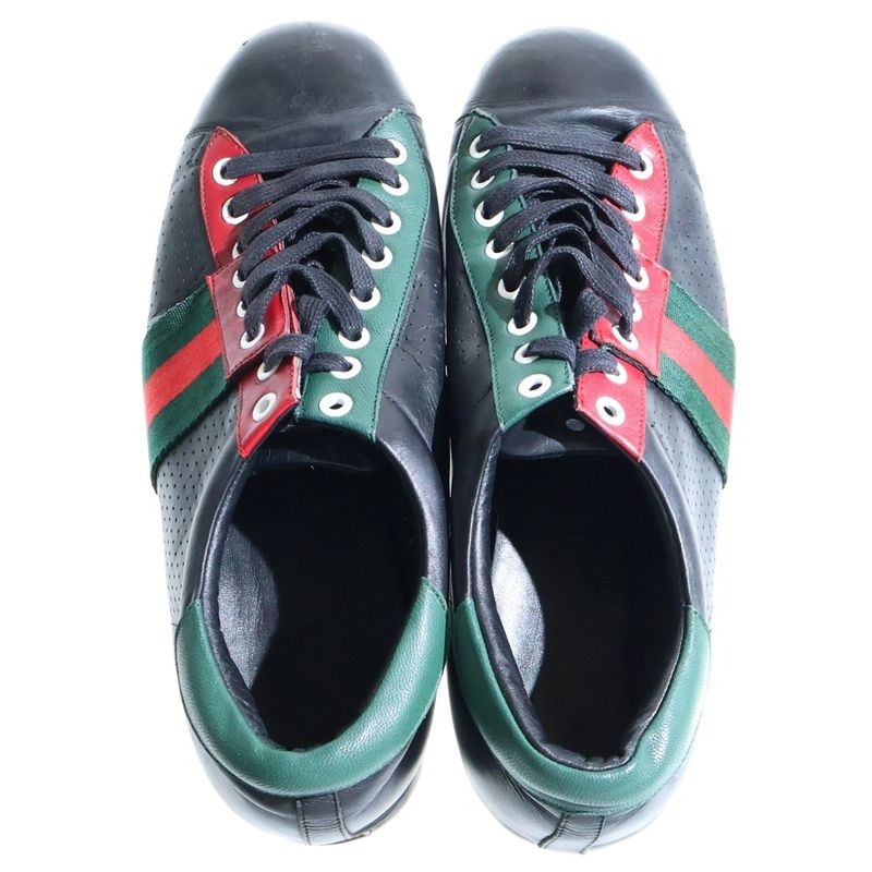 Gucci Sherry Line Leather Low Cut Sneakers Black