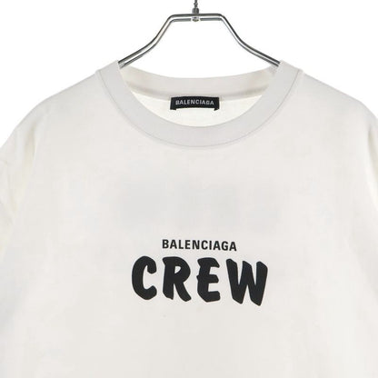Balenciaga Crew Print Neck Short Sleeve T-Shirt White