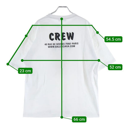 Balenciaga Crew Print Neck Short Sleeve T-Shirt White